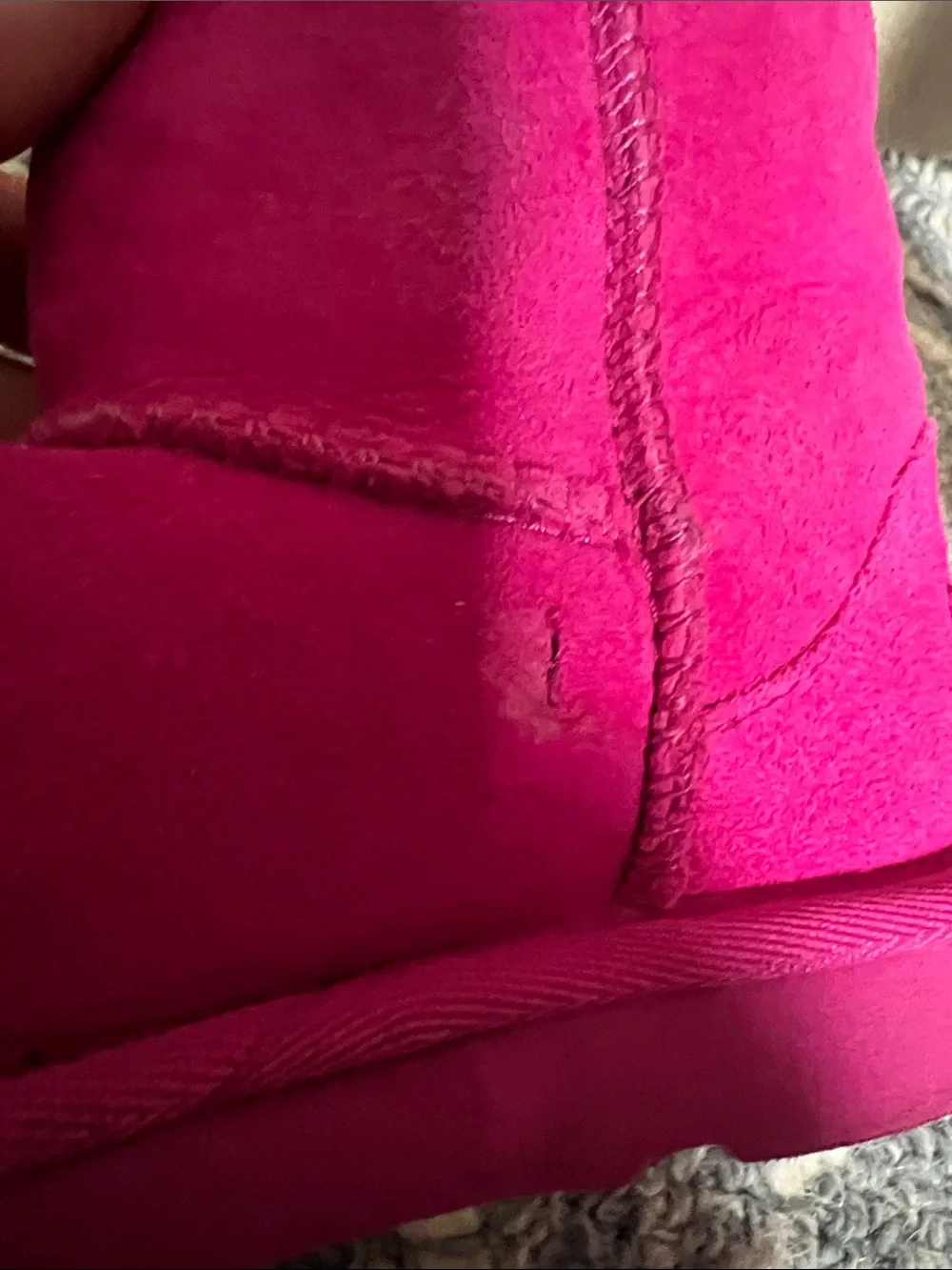 UGG Kids Fuchsia Short Suede Boot